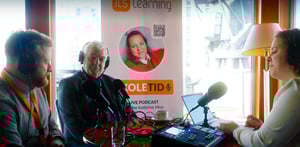 Skoletid podcast spelas in i studion.