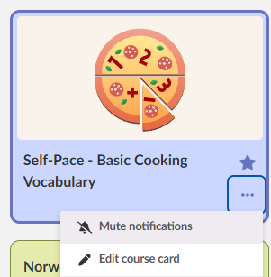 Mute course notifications option