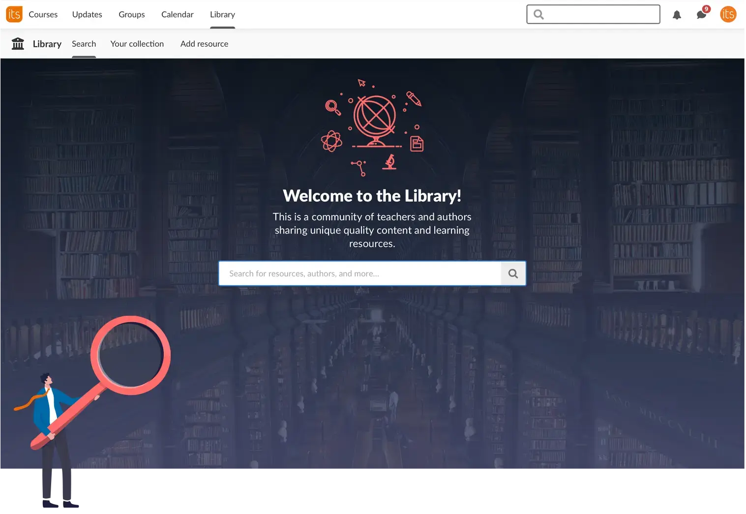 itslearning library homepage